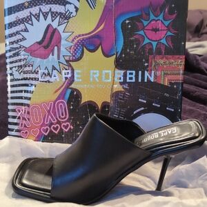 Cape Robbin Black Stiletto Heeled Mules